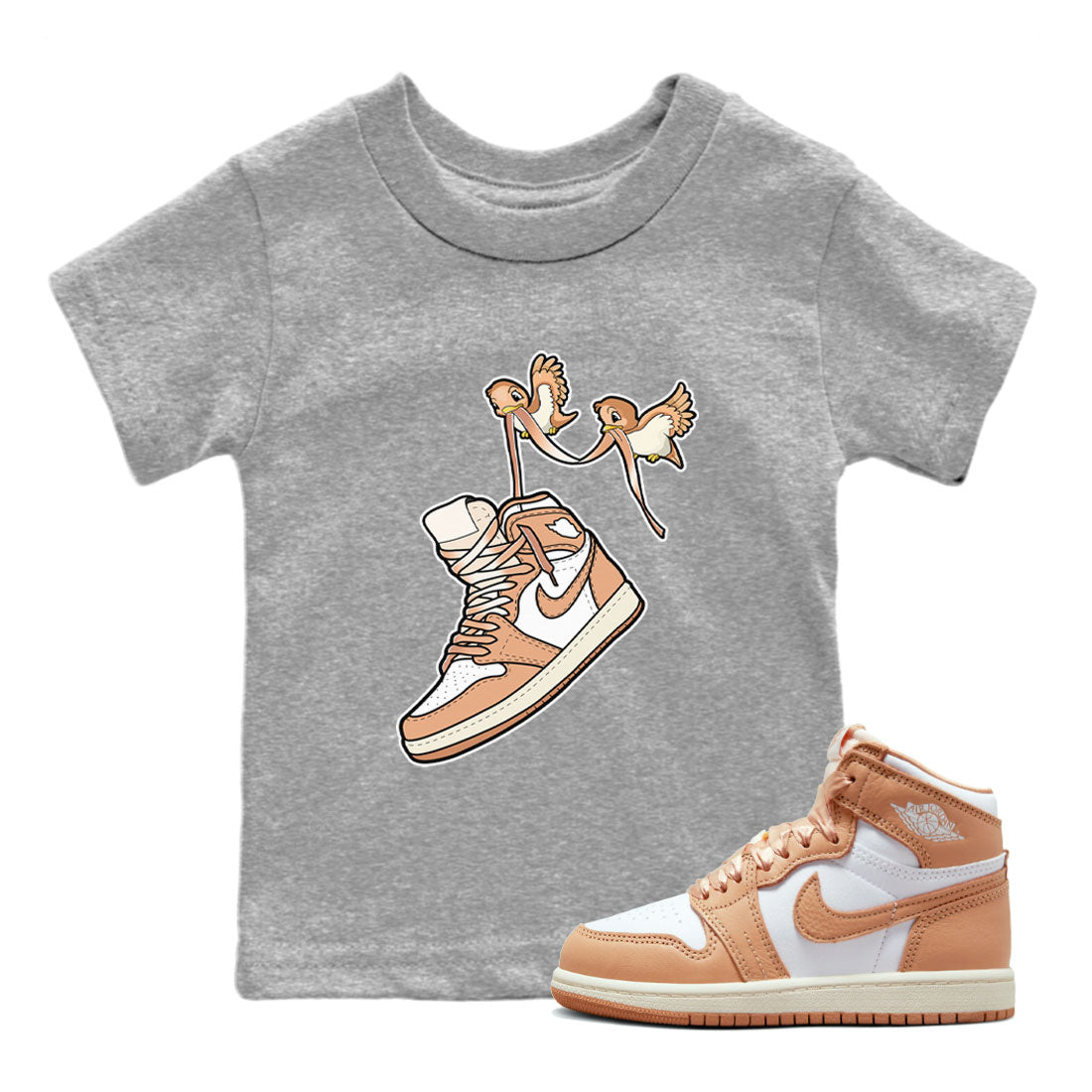 Love Birds snkmatch Tee Kids - Air Jordan 1 Praline