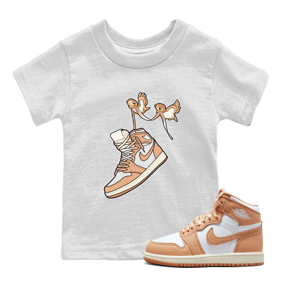 Love Birds snkmatch Tee Kids - Air Jordan 1 Praline