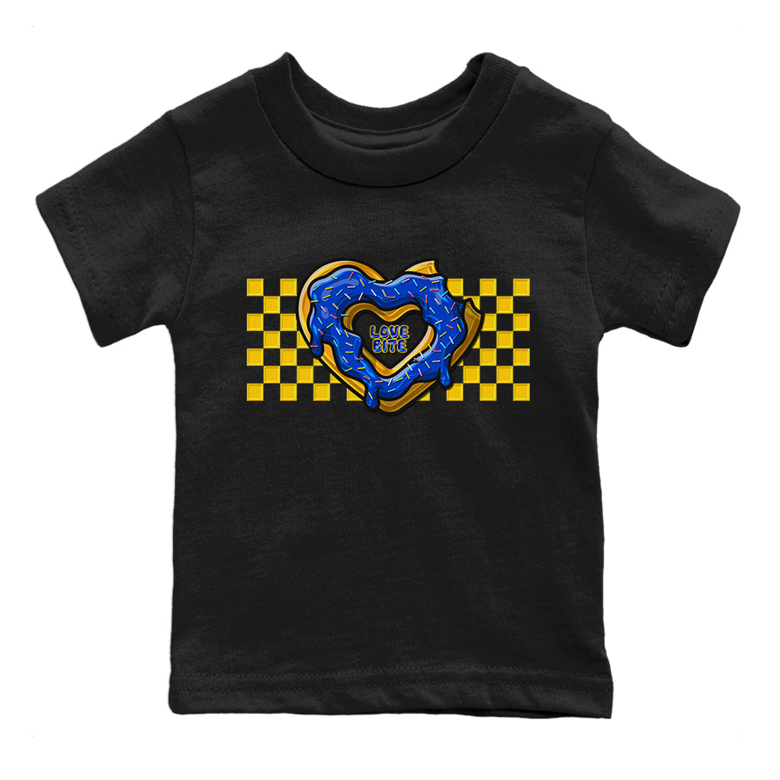 Love Bite Kids Tops - Air Jordan 1 Game Royal Varsity Maize