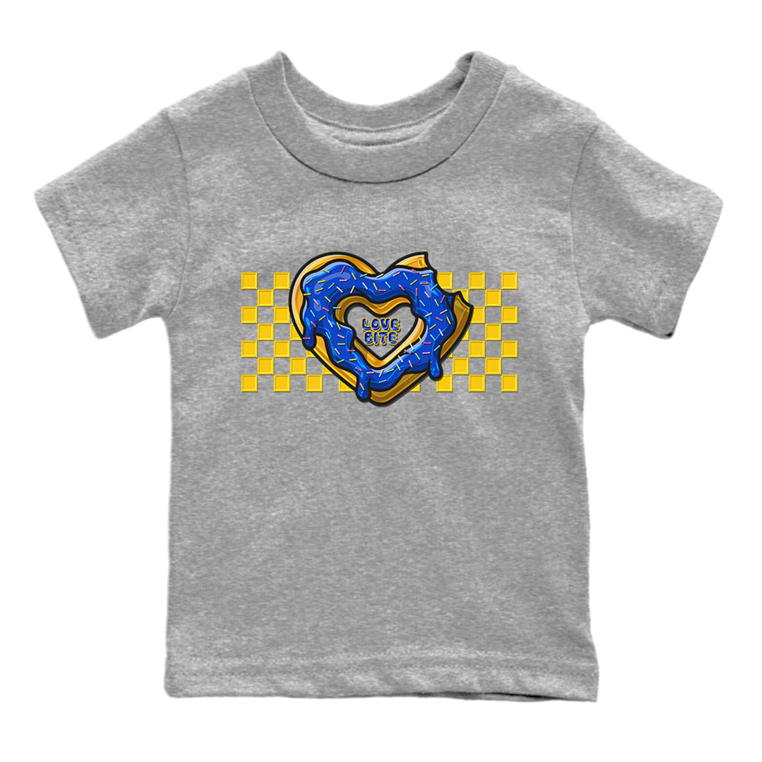 Love Bite Kids Tops - Air Jordan 1 Game Royal Varsity Maize