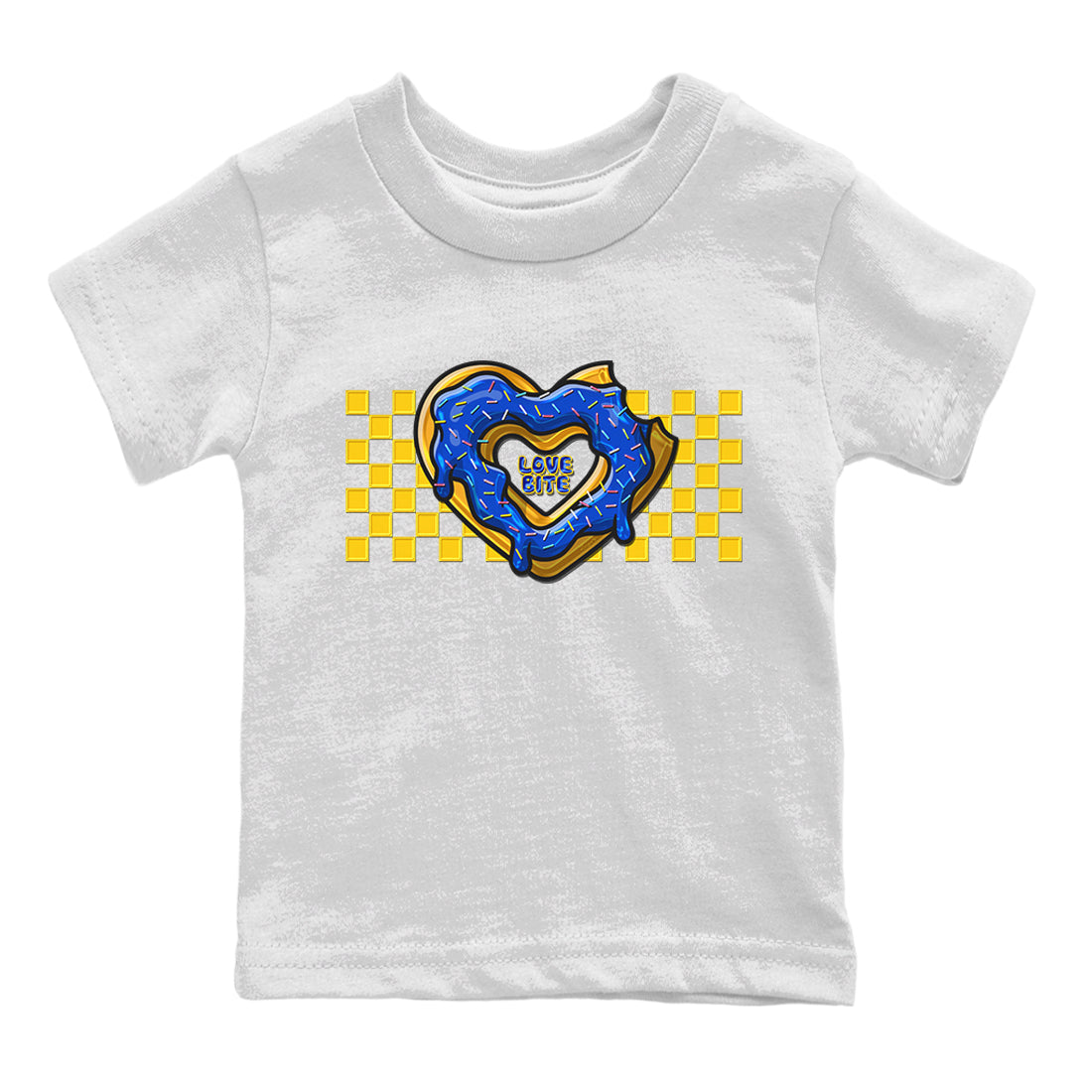 Love Bite Kids Tops - Air Jordan 1 Game Royal Varsity Maize