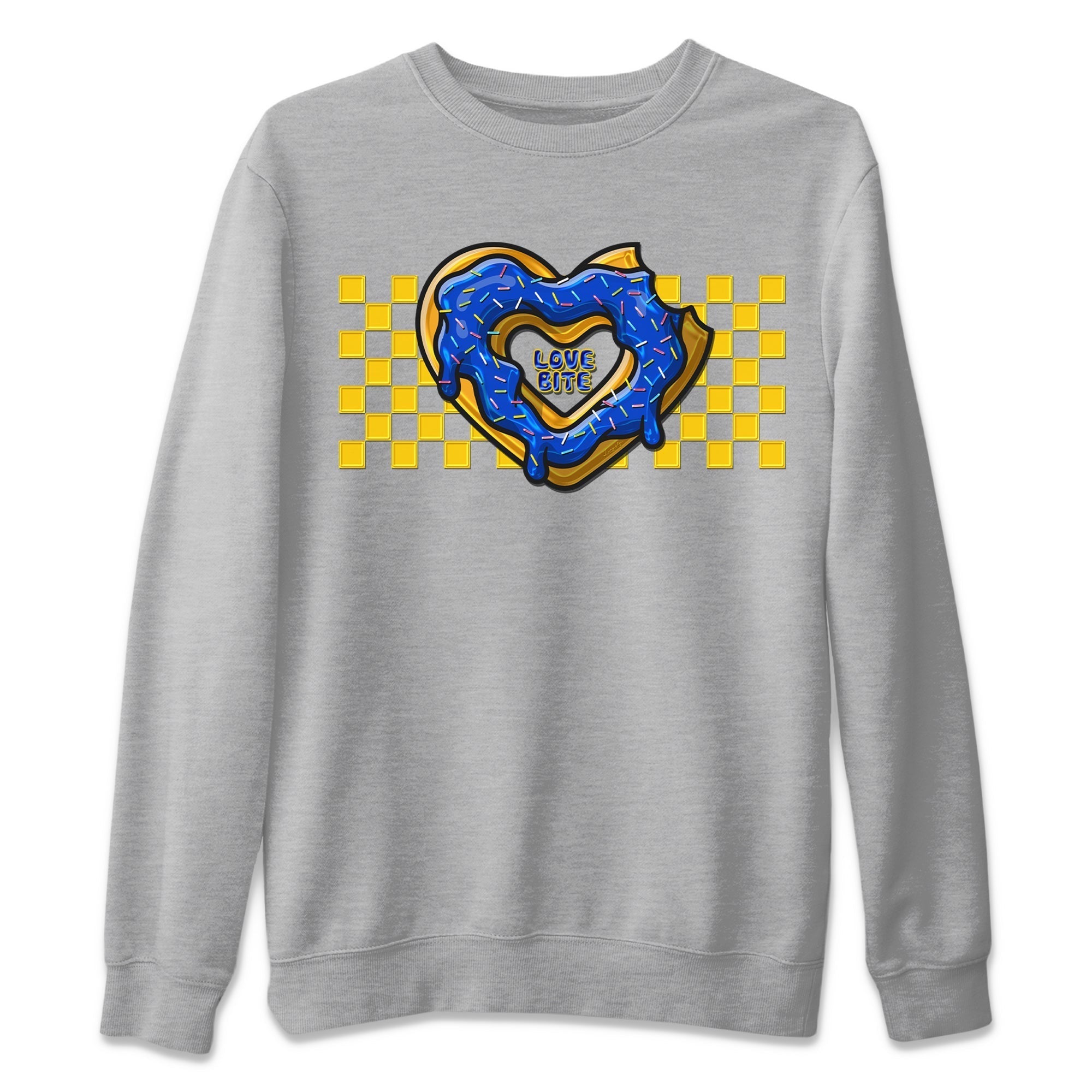 Love Bite Unisex Tops - Air Jordan 1 Game Royal Varsity Maize