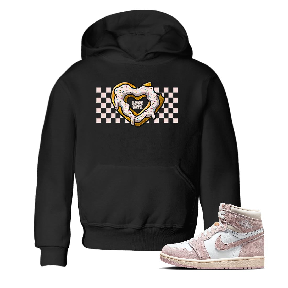 Love Bite Kids Tops - Air Jordan 1 Washed Pink