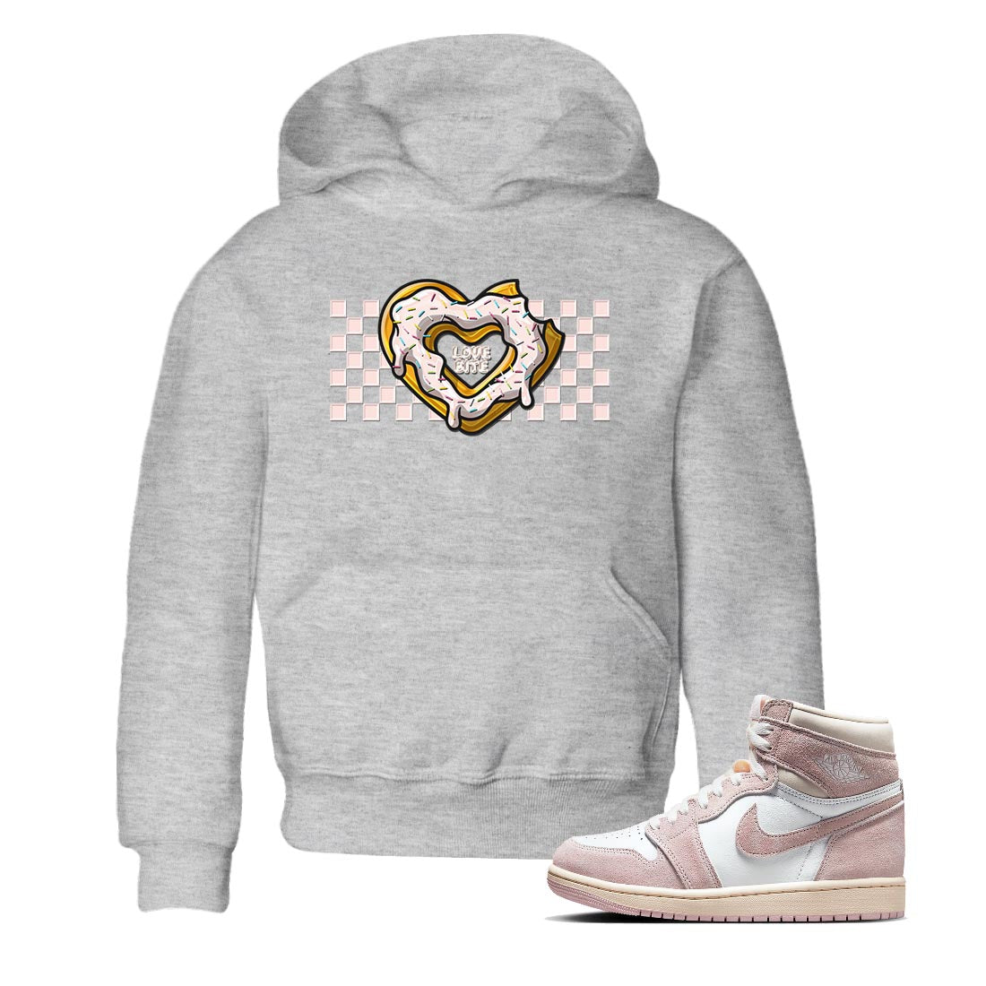 Love Bite Kids Tops - Air Jordan 1 Washed Pink