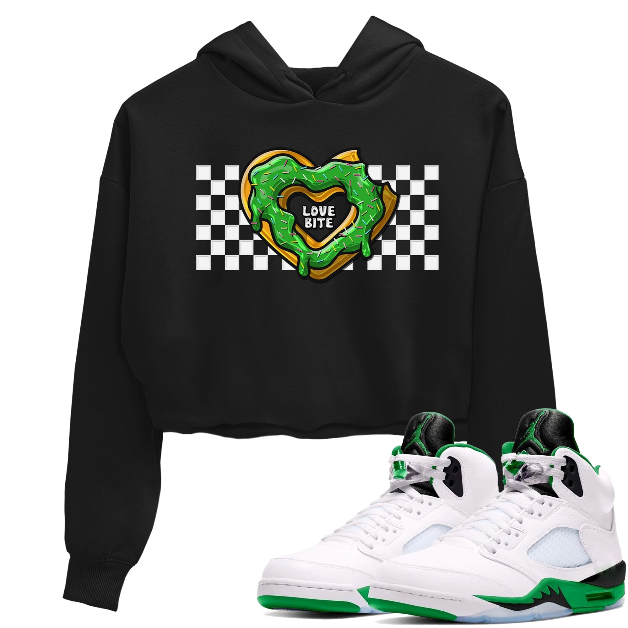 Love Bite snkmatch Women's Top - Air Jordan 5 Lucky Green
