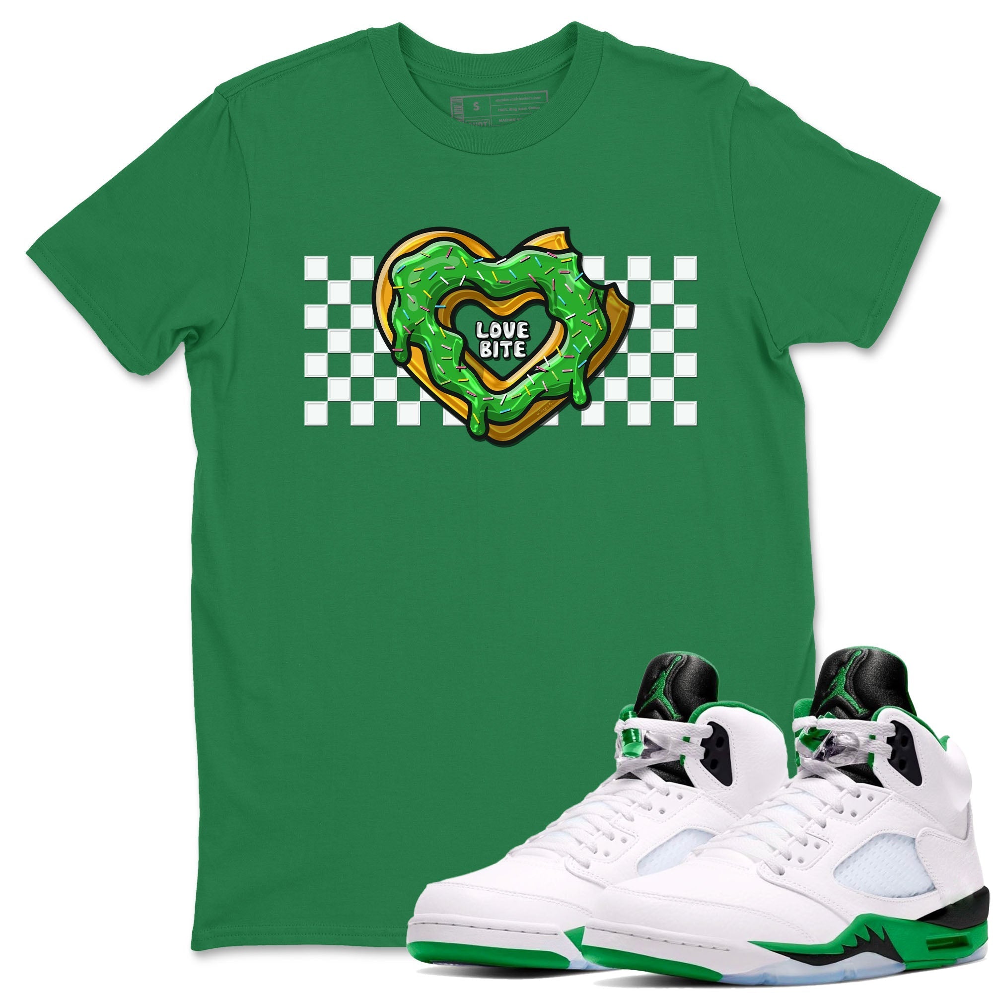 Love Bite snkmatch Tees - Air Jordan 5 Lucky Green
