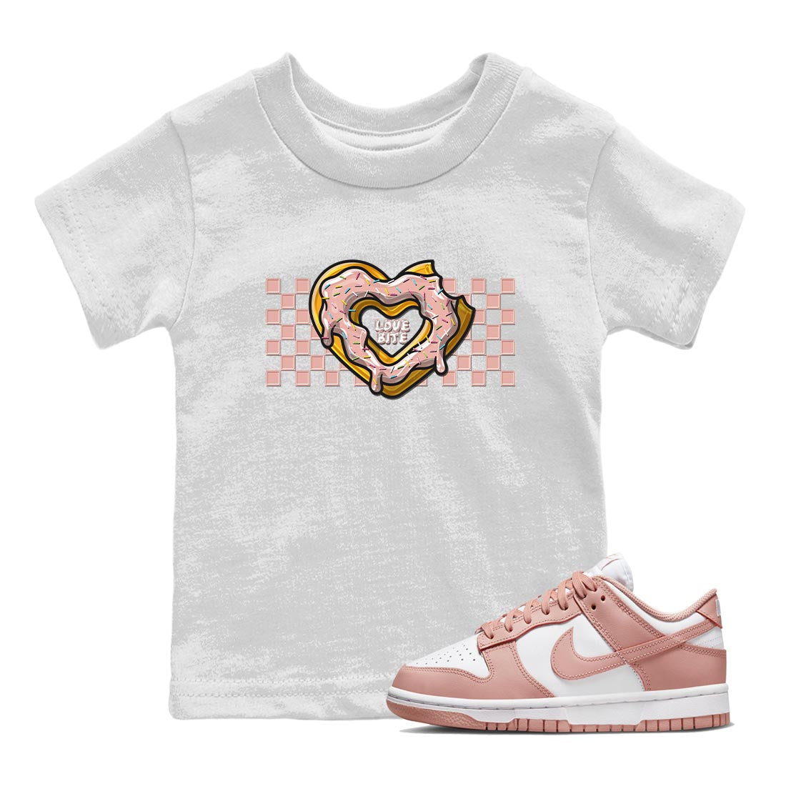 Love Bite snkmatch Tee Kids - Dunk Rose Whisper