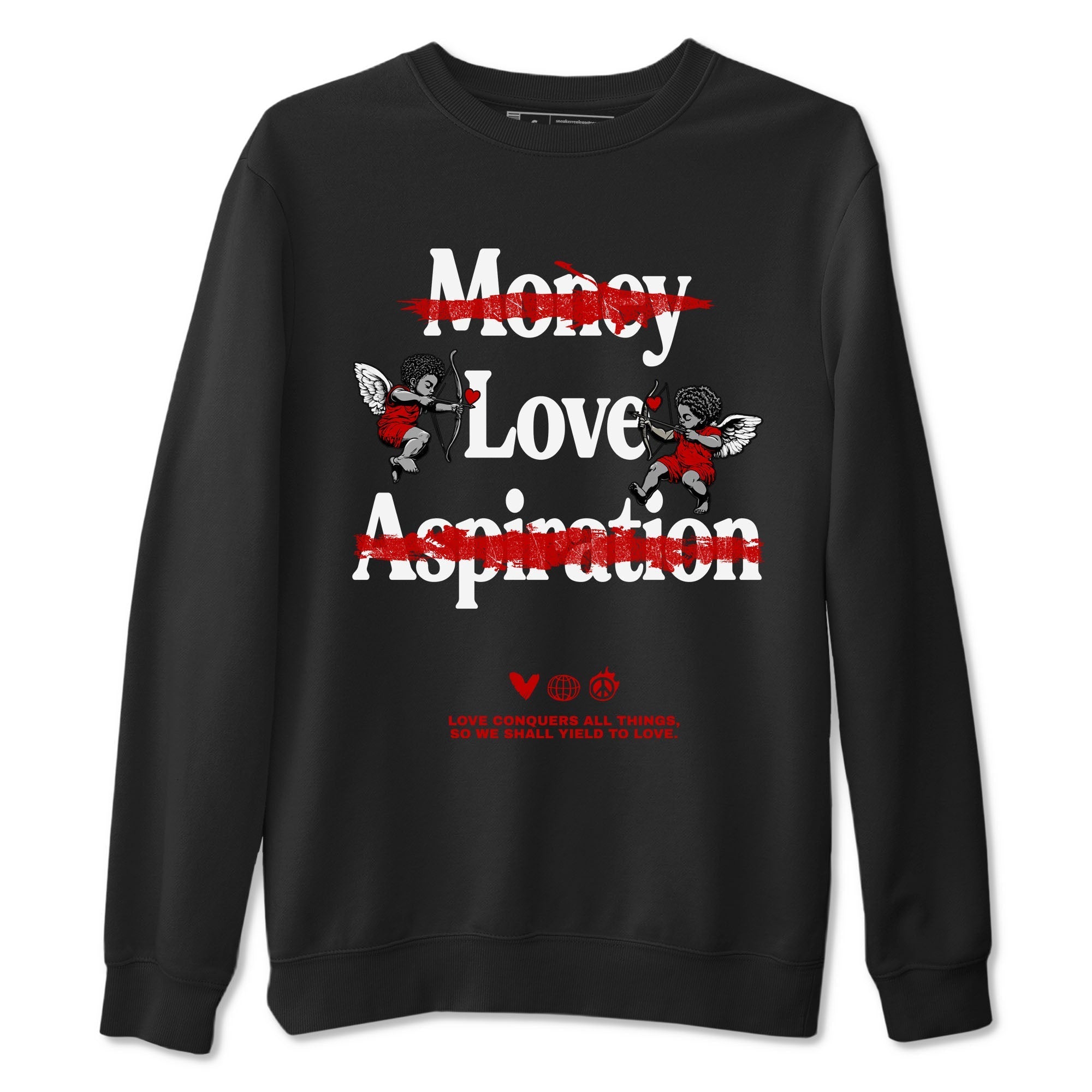 Love Conquers All Things snkmatch Tees - Air Jordan 1 Black Toe Reimagined