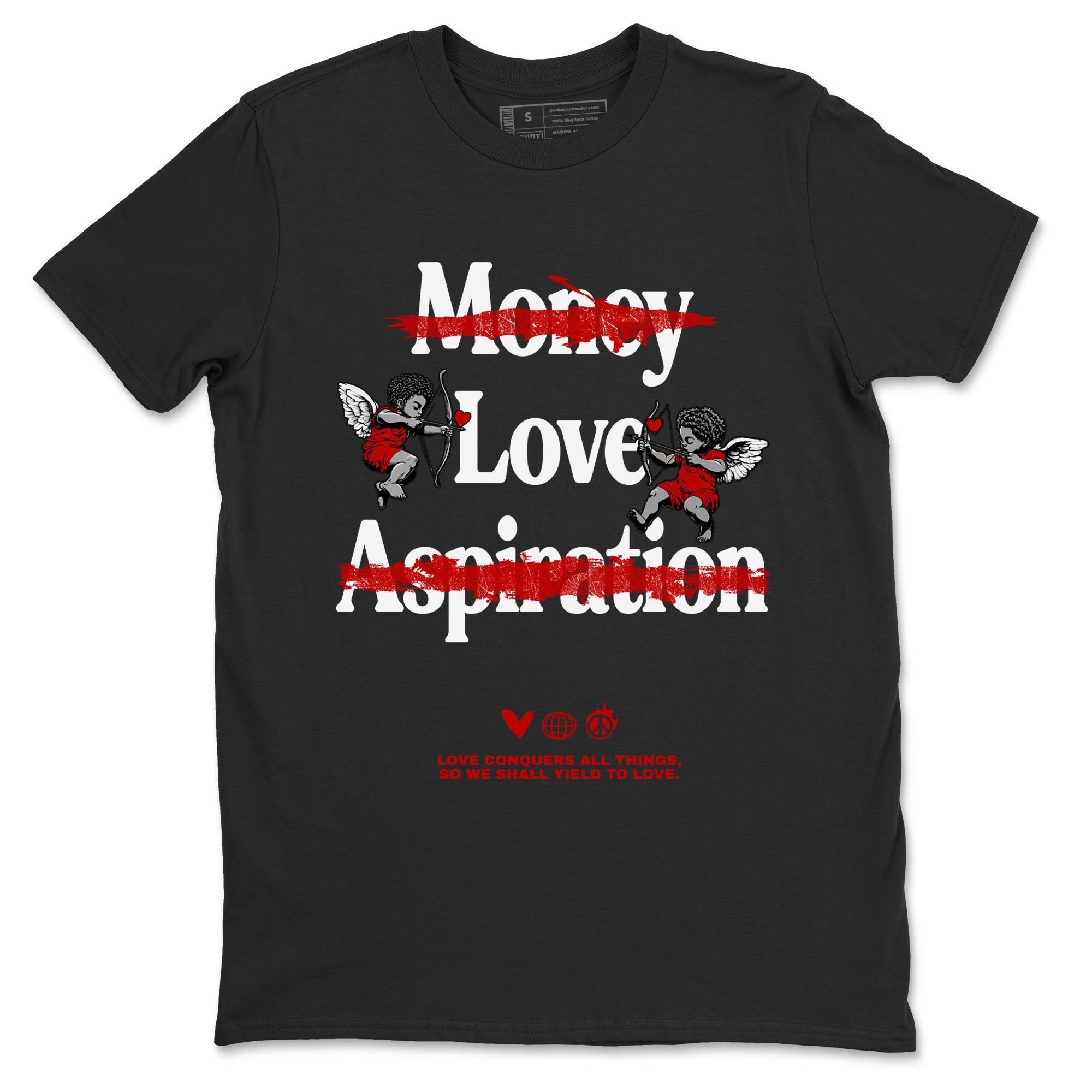 Love Conquers All Things snkmatch Tees - Air Jordan 1 Black Toe Reimagined