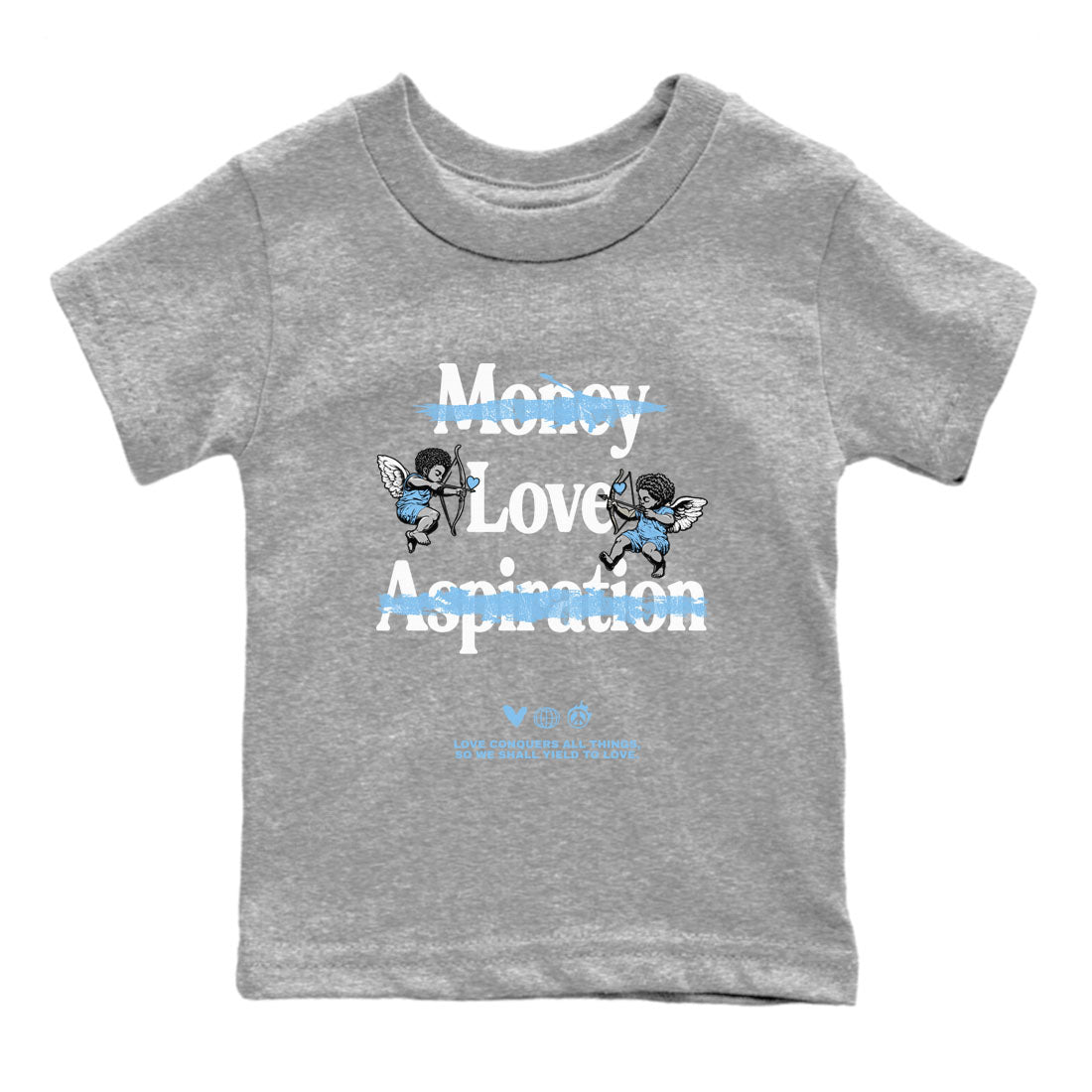 Love Conquers All Things snkmatch Tees Kids - Air Jordan 11 Legend Blue