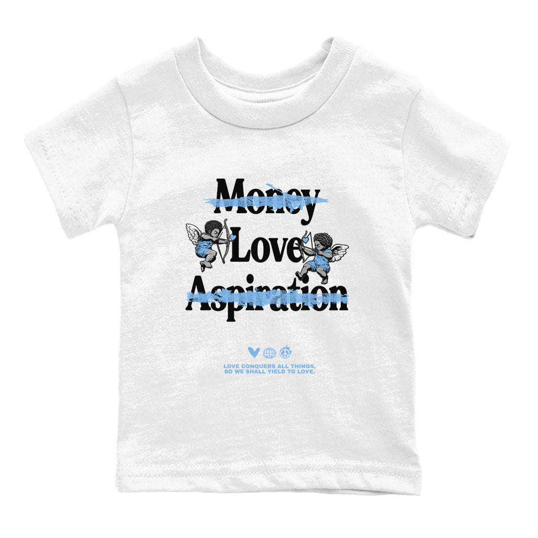Love Conquers All Things snkmatch Tees Kids - Air Jordan 11 Legend Blue