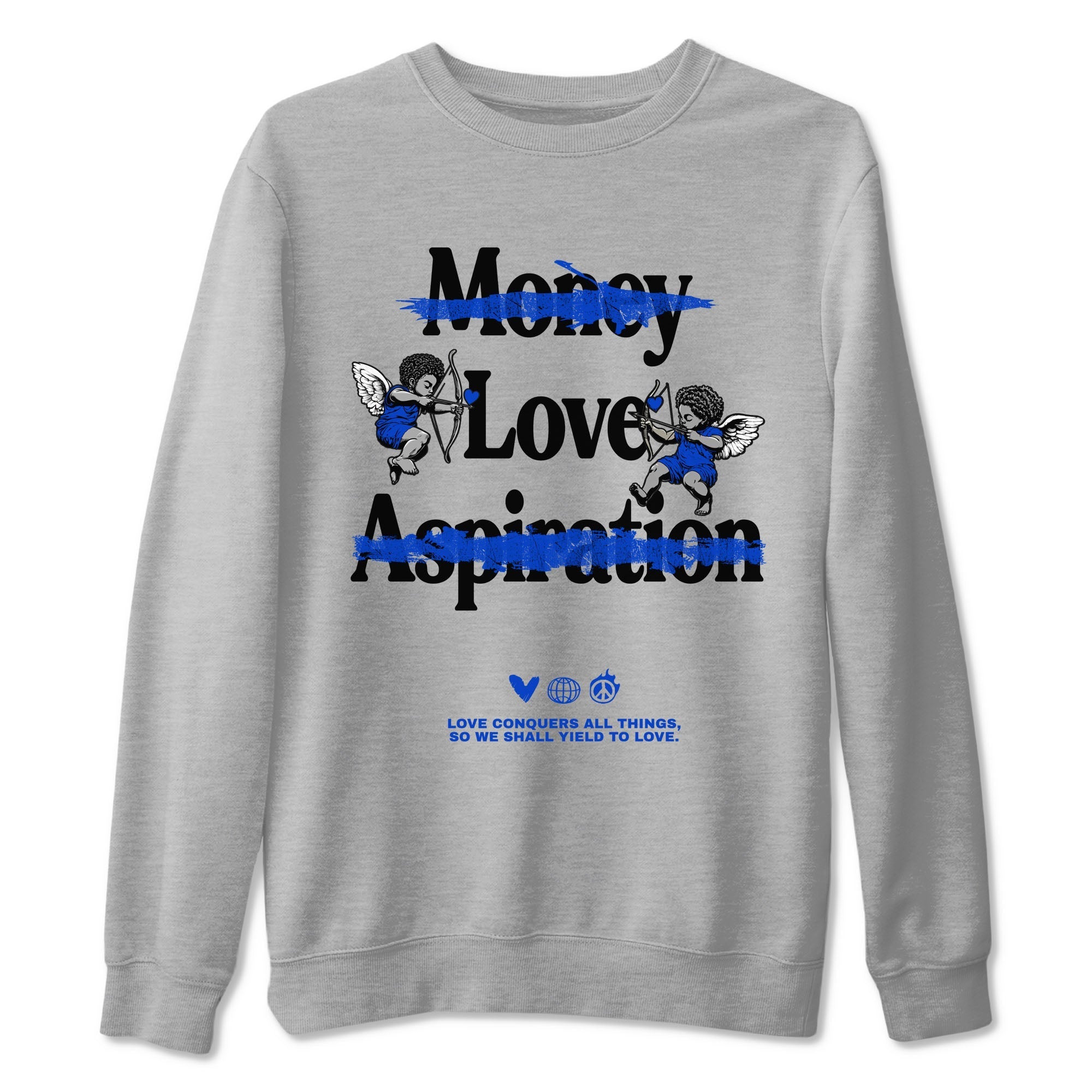 Love Conquers All Things snkmatch Tees - Air Jordan 12 Blueberry