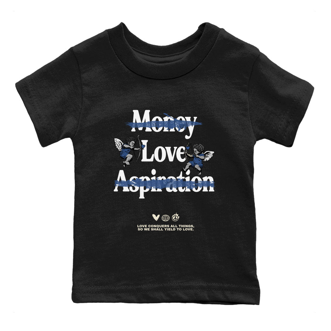 Love Conquers All Things snkmatch Tees Kids - Air Jordan 3 A Ma Maniere x Diffused Blue