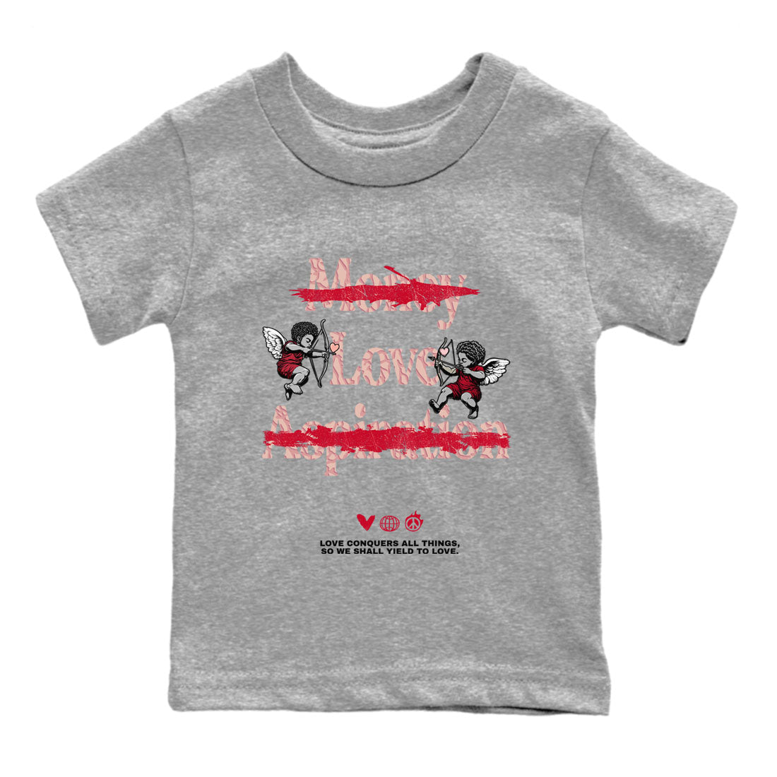 Love Conquers All Things snkmatch Tees Kids - Air Jordan 3 Valentines Day