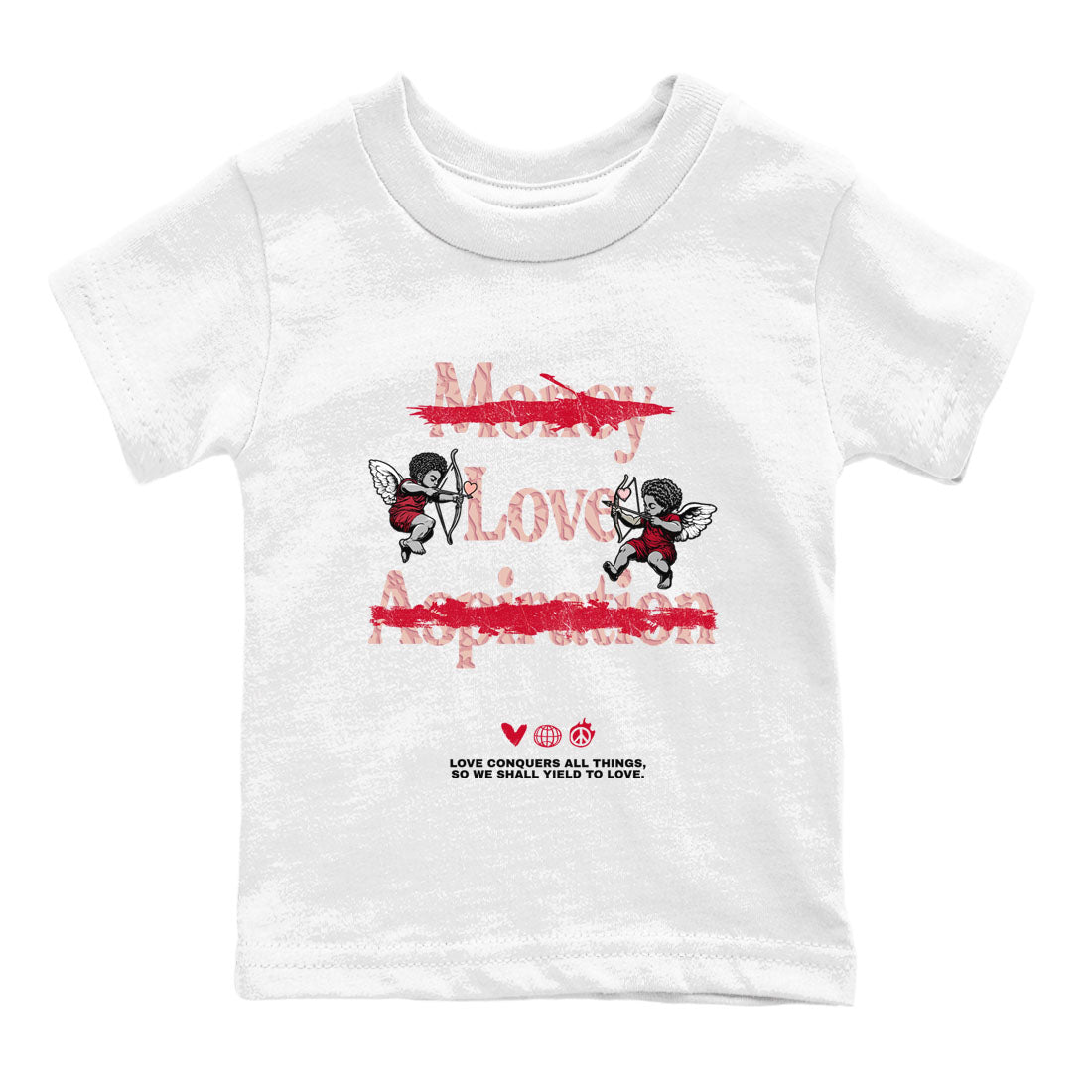 Love Conquers All Things snkmatch Tees Kids - Air Jordan 3 Valentines Day