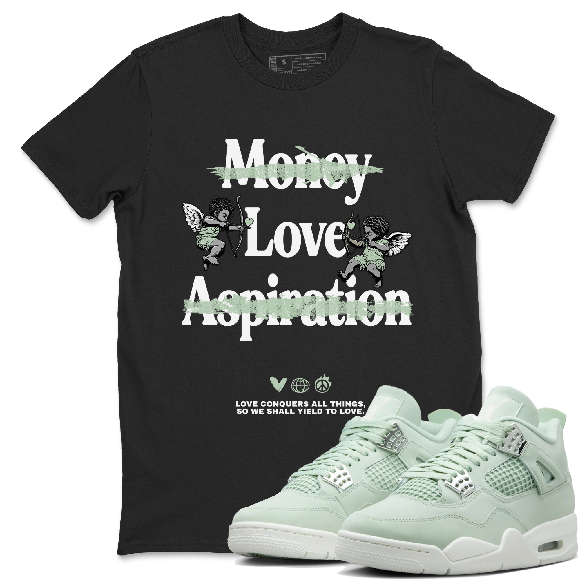 Love Conquers All Things snkmatch Tees - Air Jordan 4 Abundance