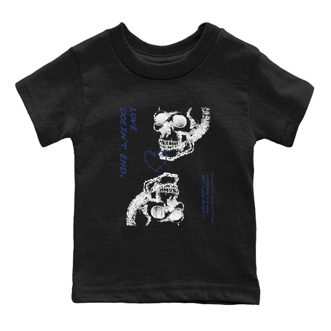 Love Doesn't End snkmatch Tees Kids - Air Jordan 1 Midnight Navy