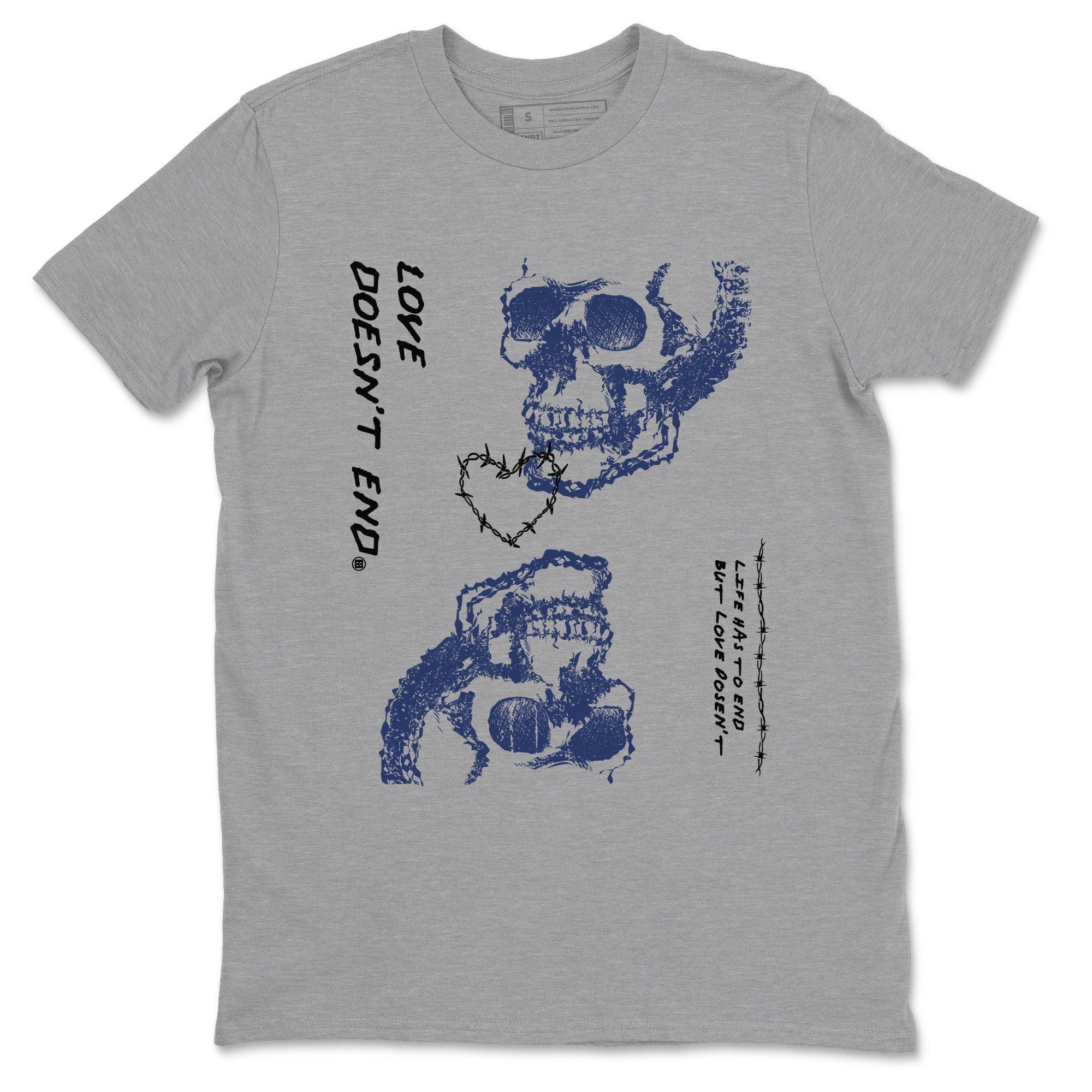 Love Doesn't End snkmatch Tees - Air Jordan 1 Midnight Navy