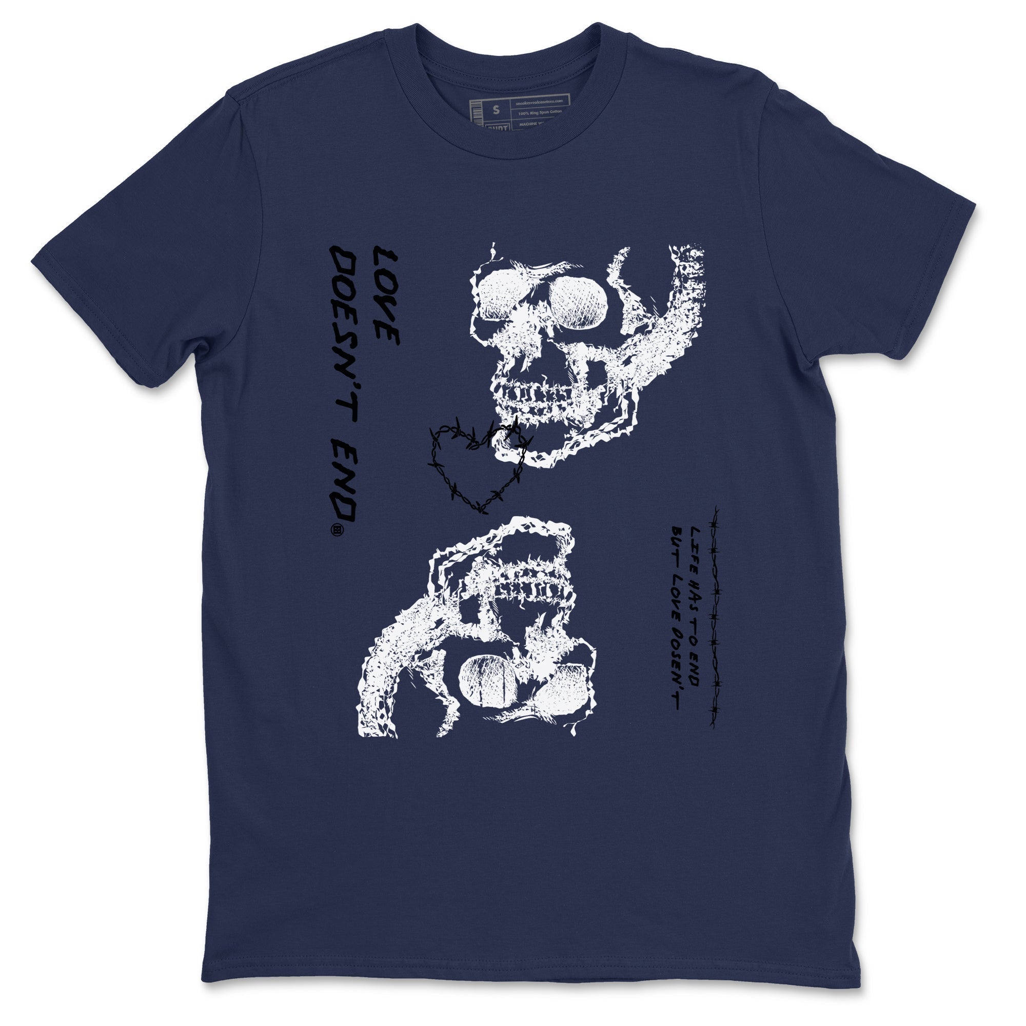 Love Doesn't End snkmatch Tees - Air Jordan 1 Midnight Navy