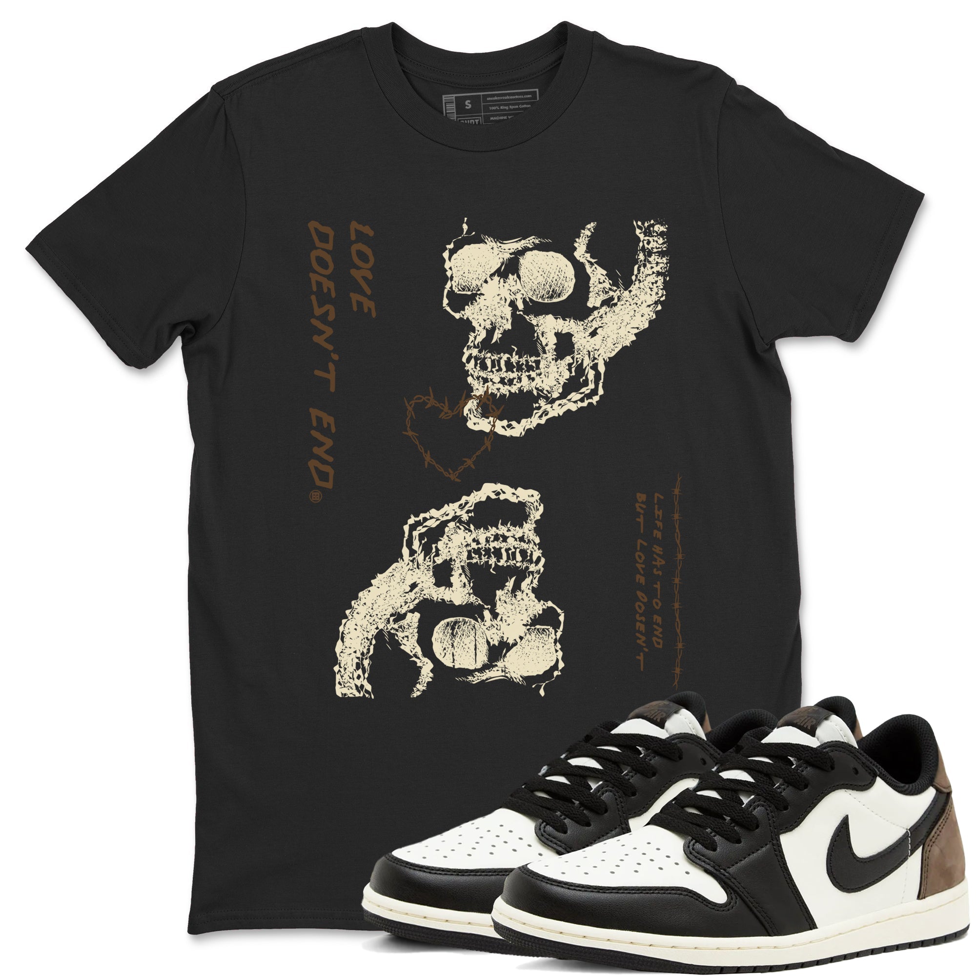 Love Doesn't End snkmatch Tees - Air Jordan 1 Mocha