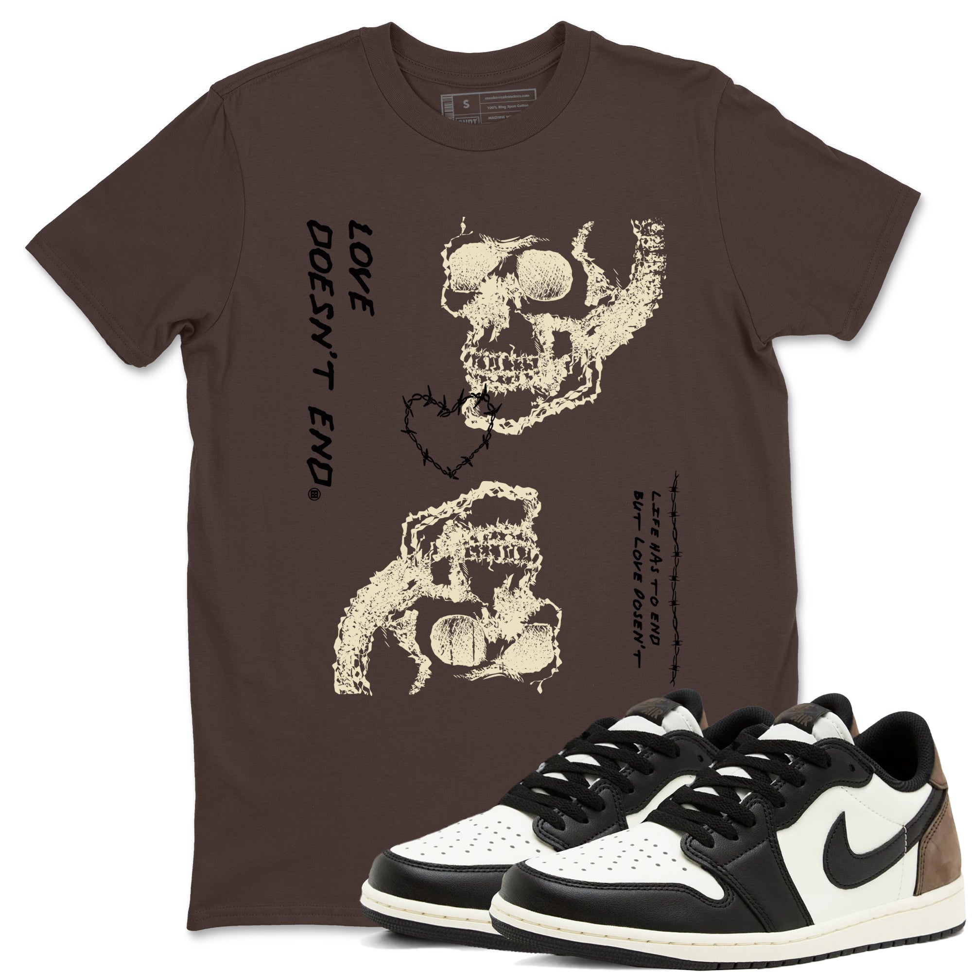 Love Doesn't End snkmatch Tees - Air Jordan 1 Mocha