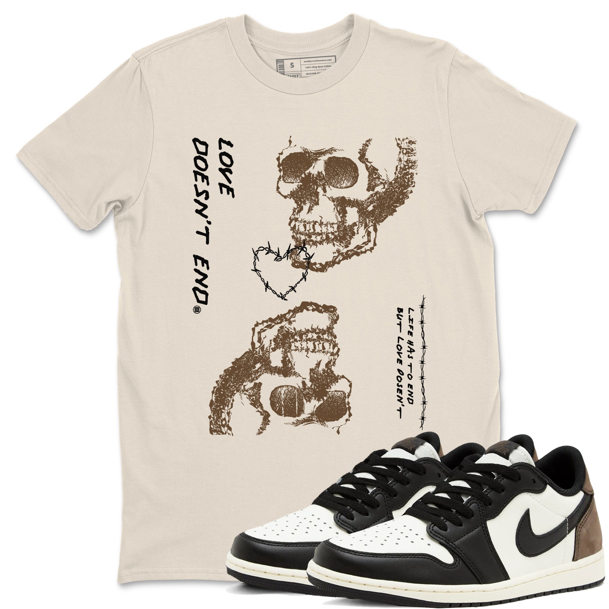 Love Doesn't End snkmatch Tees - Air Jordan 1 Mocha