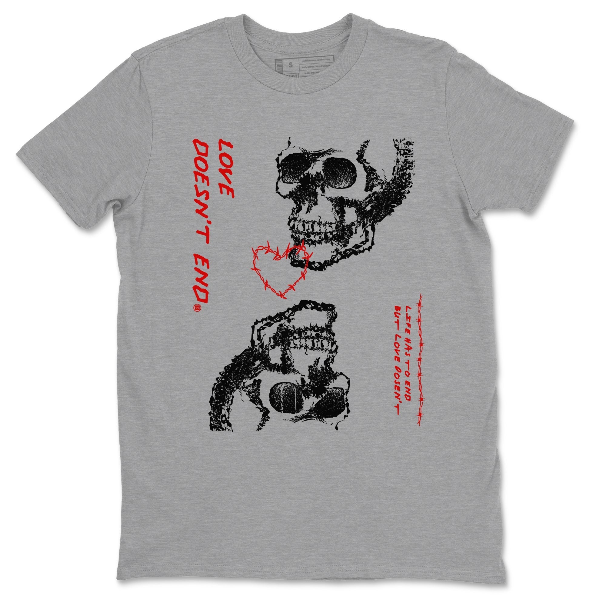 Love Doesn't End snkmatch Tees - Air Jordan 11 Bred Velvet