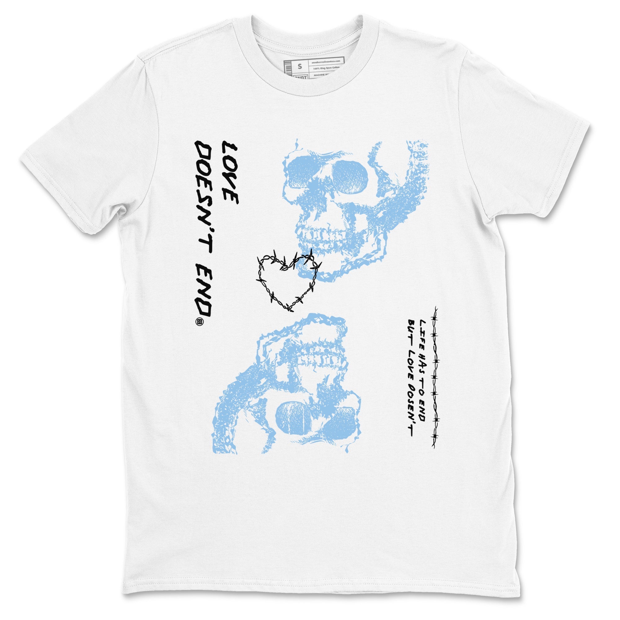 Love Doesn't End snkmatch Tees - Air Jordan 11 Legend Blue