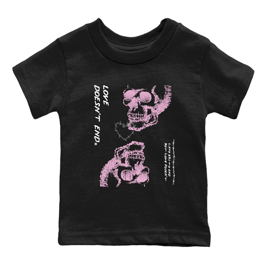 Love Doesn't End snkmatch Tees Kids - Air Jordan 4 Orchid