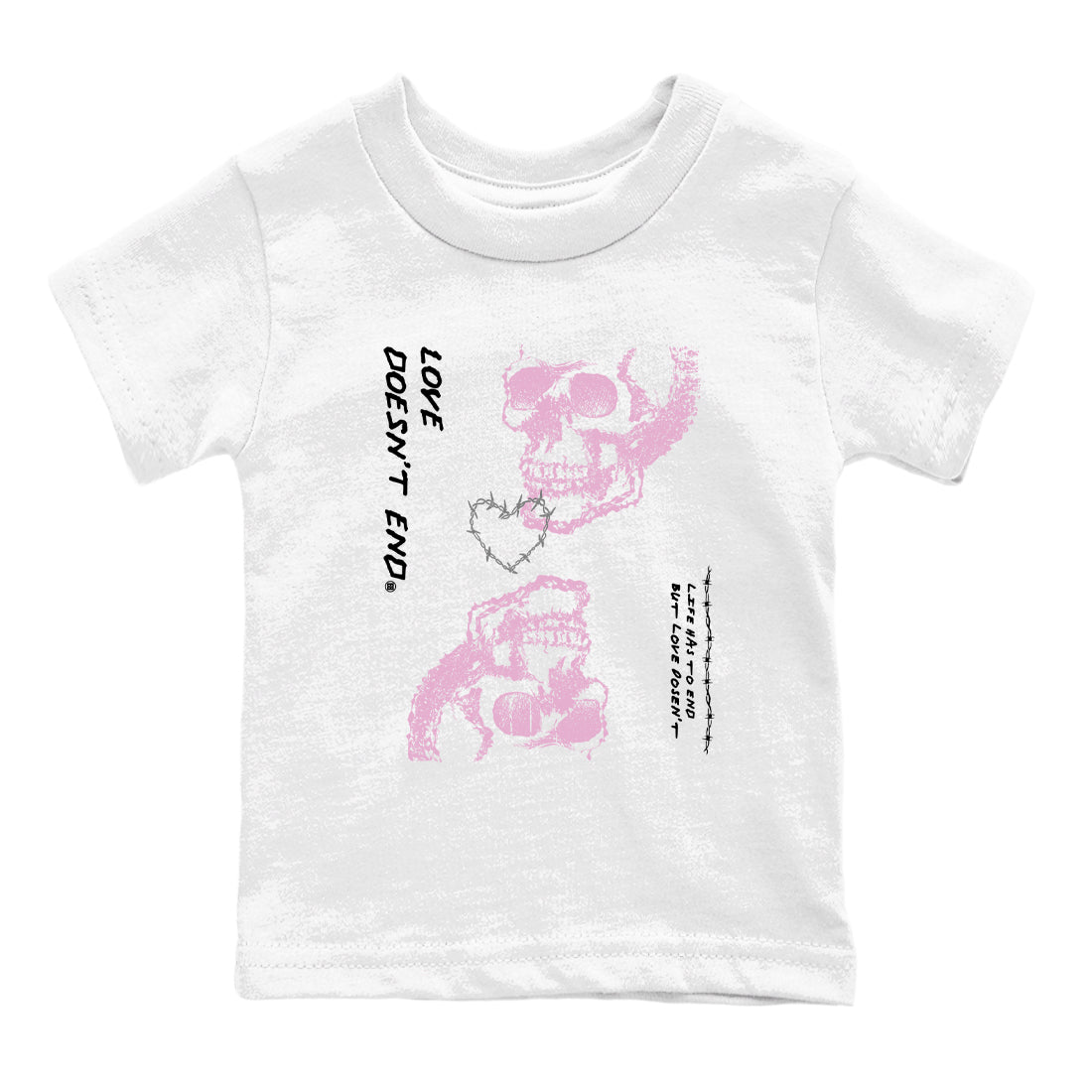 Love Doesn't End snkmatch Tees Kids - Air Jordan 4 Orchid