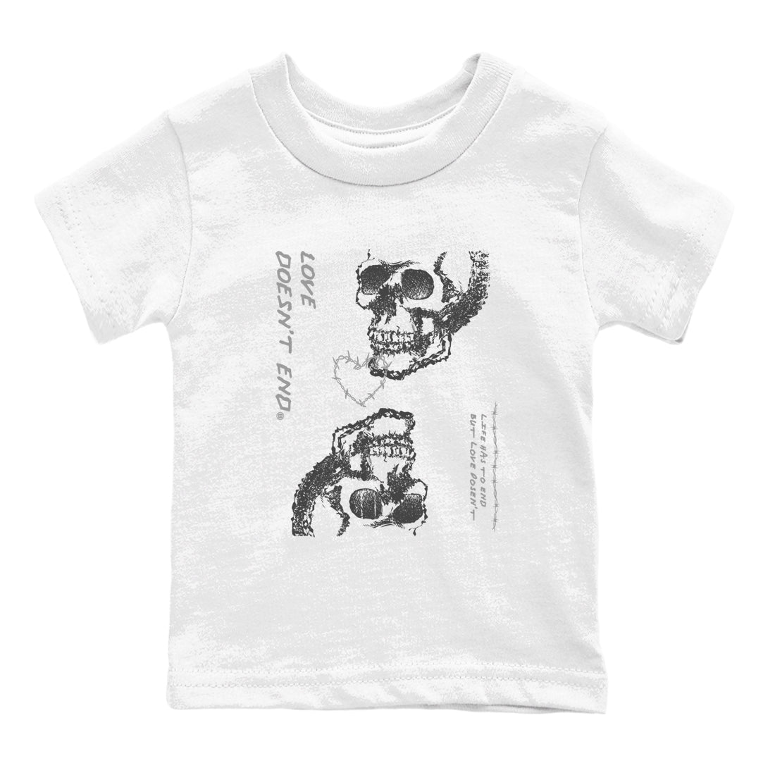 Love Doesn't End snkmatch Tees Kids - Air Jordan 4 Wet Cement