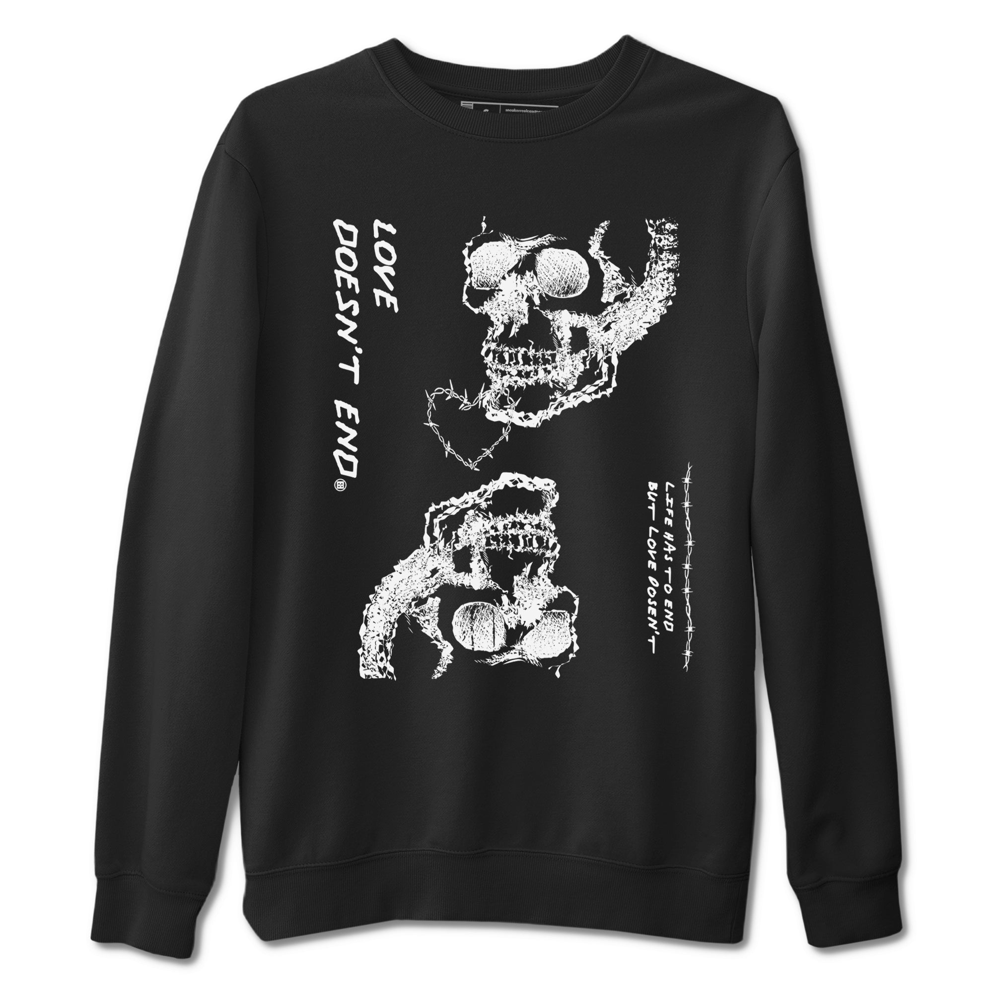 Love Doesn't End snkmatch Tees - Air Jordan 4 White Thunder