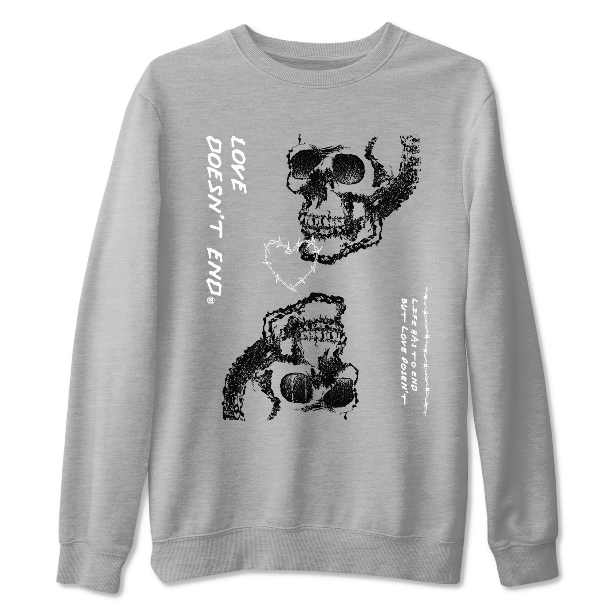 Love Doesn't End snkmatch Tees - Air Jordan 4 White Thunder