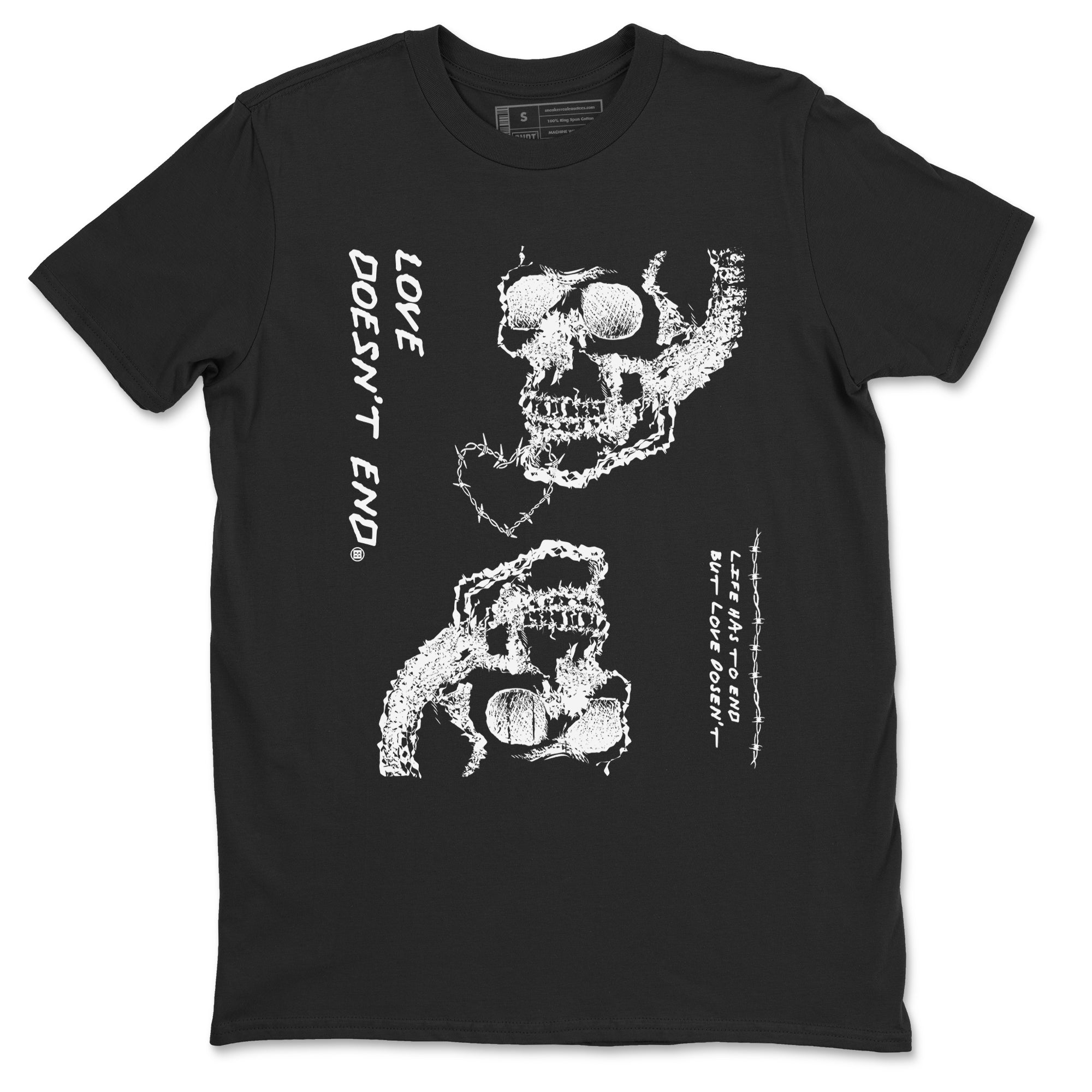 Love Doesn't End snkmatch Tees - Air Jordan 4 White Thunder