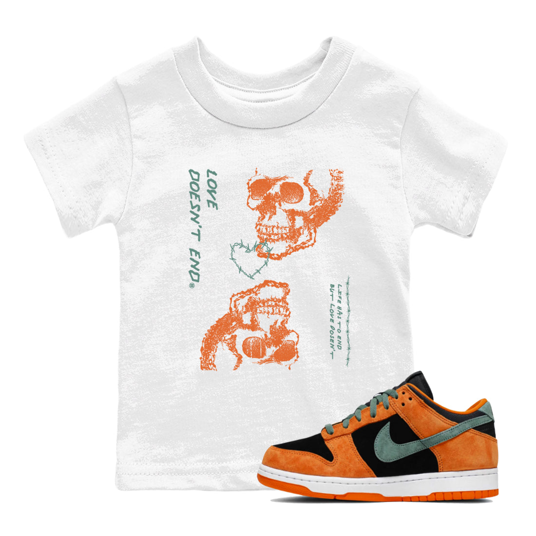 Love Doesn't End snkmatch Tees Kids - Dunk Ceramic
