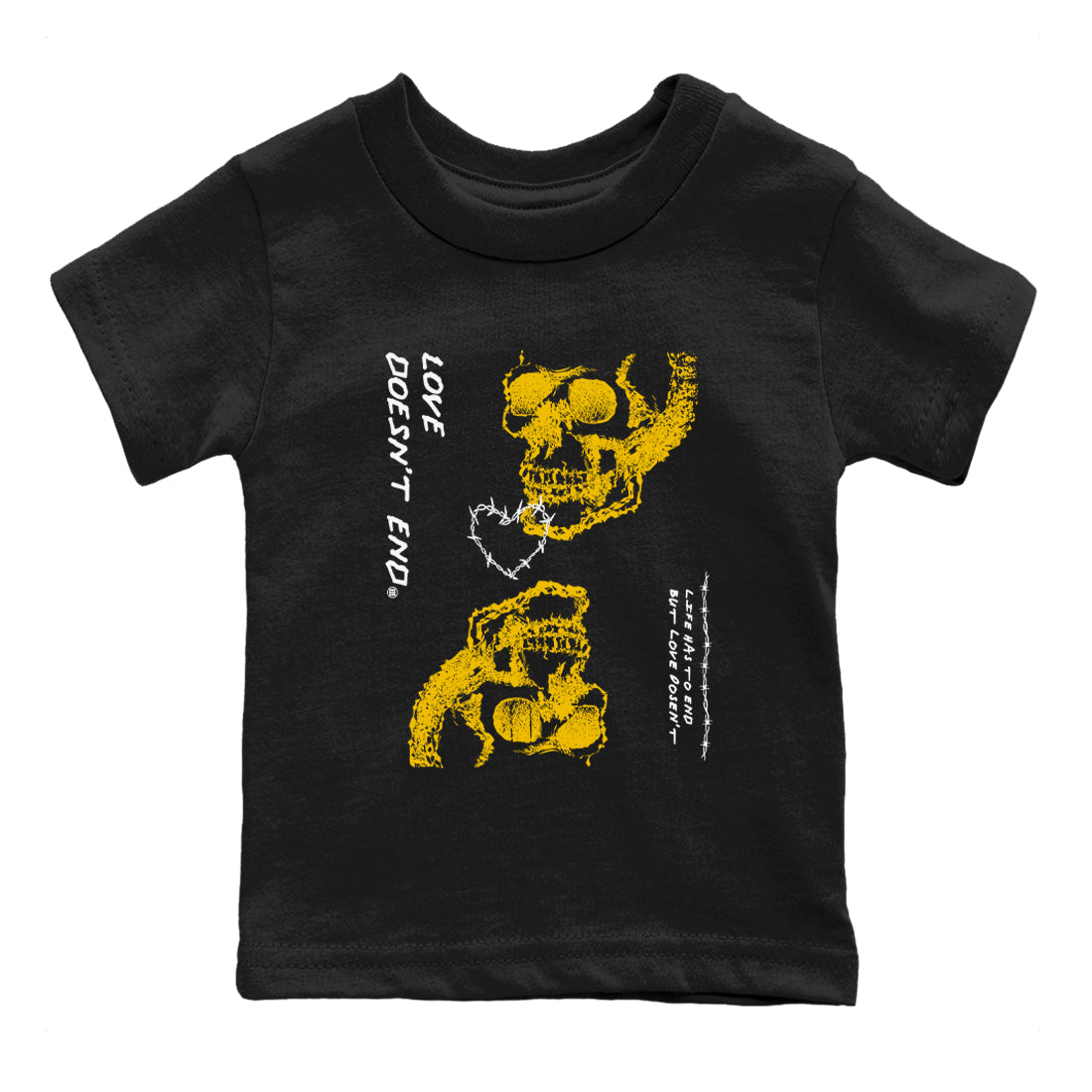 Love Doesn't End snkmatch Tees Kids - Dunk High Pollen