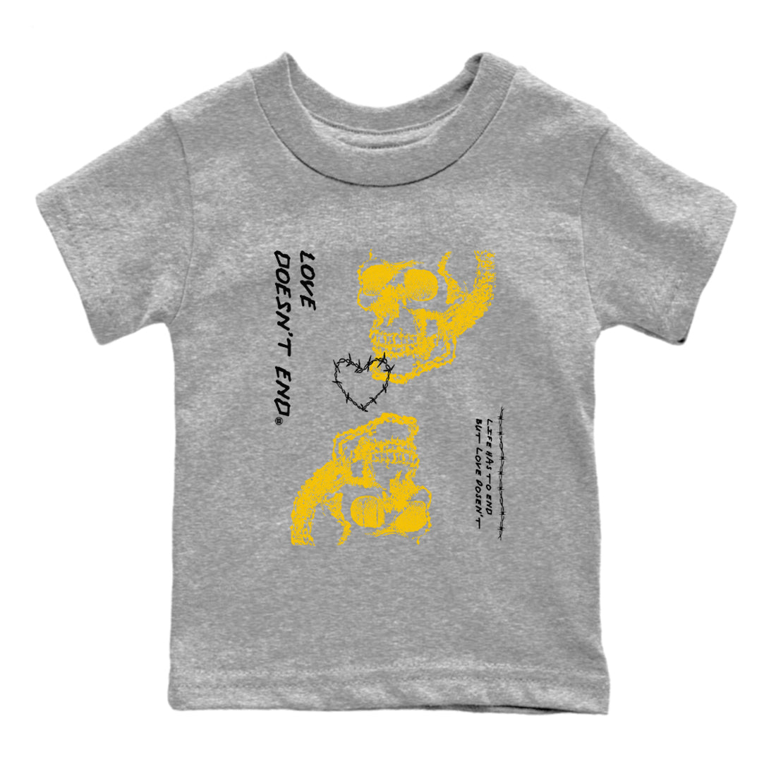 Love Doesn't End snkmatch Tees Kids - Dunk High Pollen
