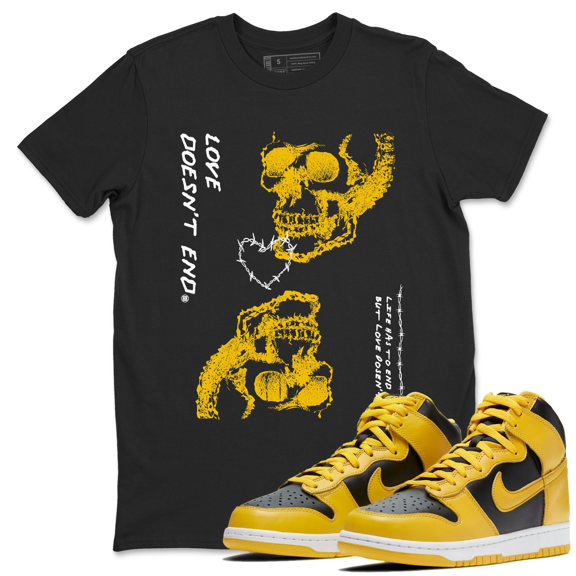 Love Doesn't End snkmatch Tees - Dunk High Pollen