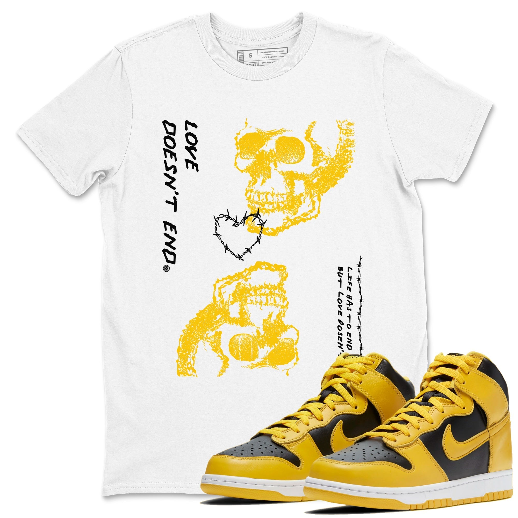 Love Doesn't End snkmatch Tees - Dunk High Pollen
