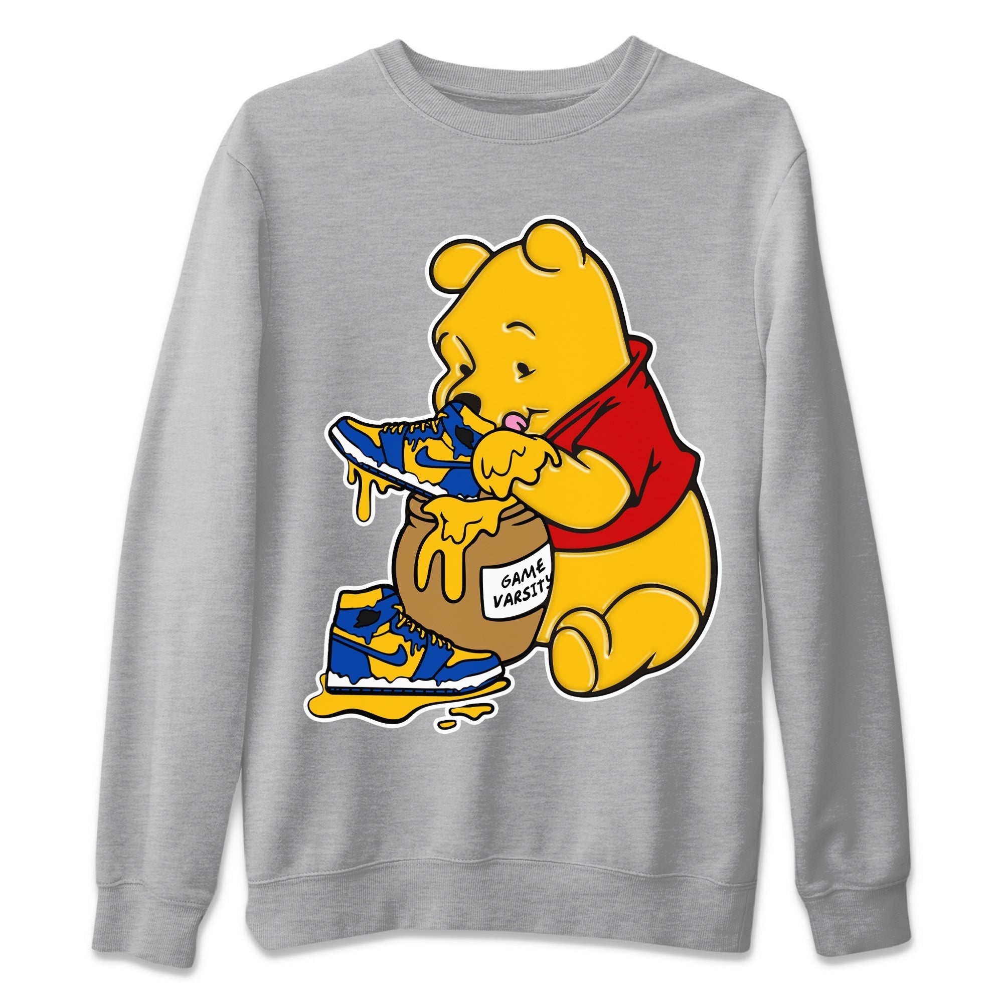Love Honey Unisex Tops - Air Jordan 1 Game Royal Varsity Maize