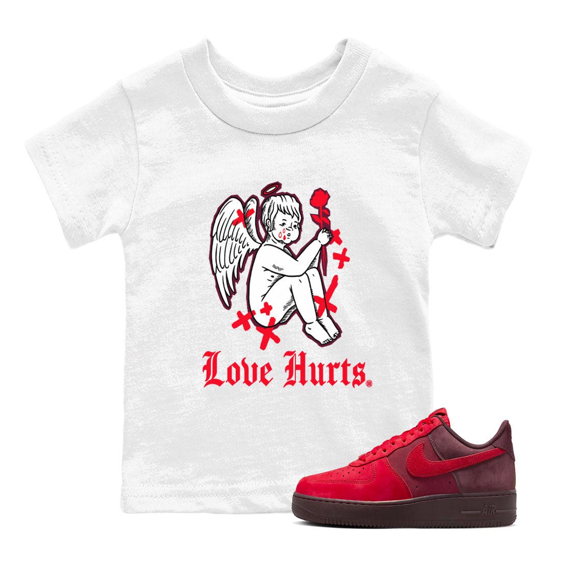 Love Hurts snkmatch Tees Kids - Air Force 1 Layers Of Love