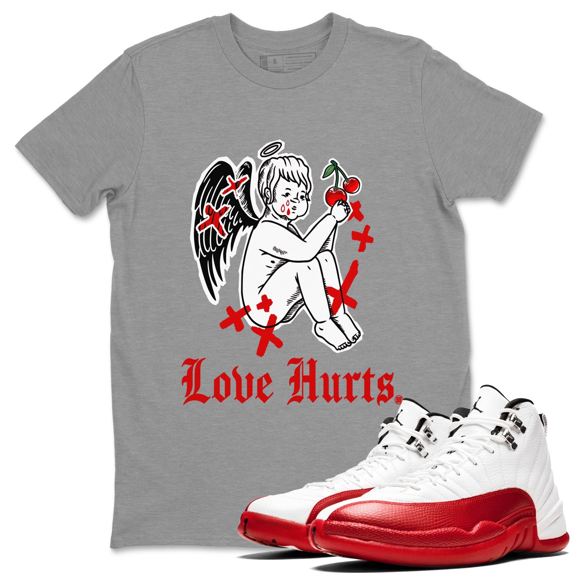 Love Hurts snkmatch Tee - Air Jordan 12 Cherry