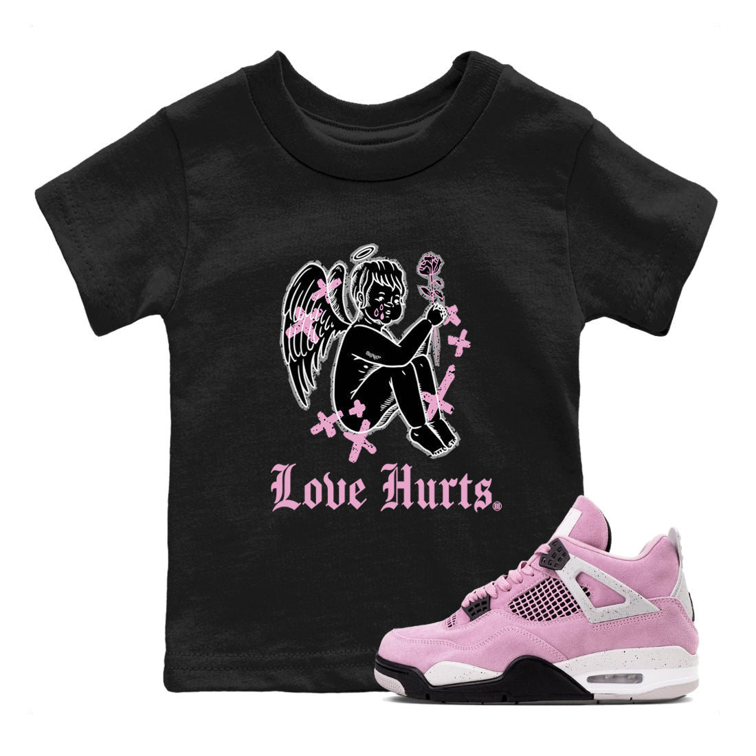 Love Hurts snkmatch Tees Kids - Air Jordan 4 Orchid
