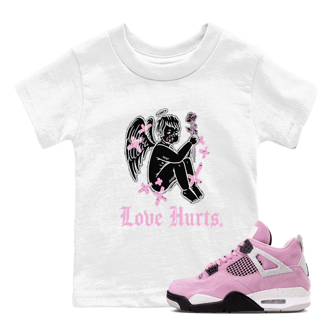 Love Hurts snkmatch Tees Kids - Air Jordan 4 Orchid