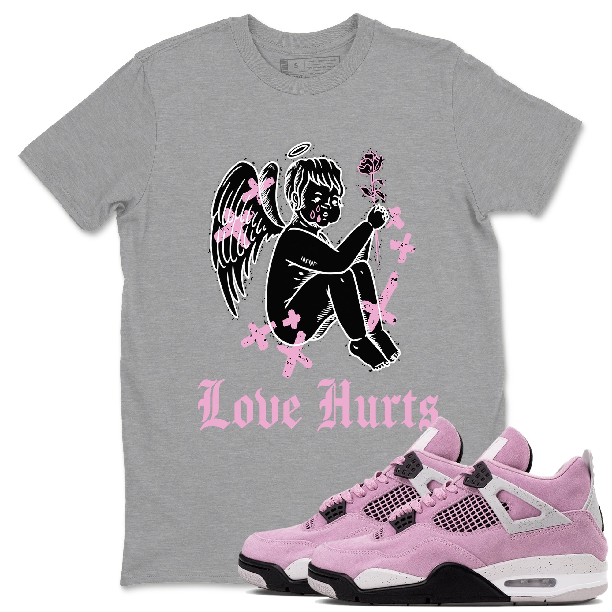 Love Hurts snkmatch Tees - Air Jordan 4 Orchid