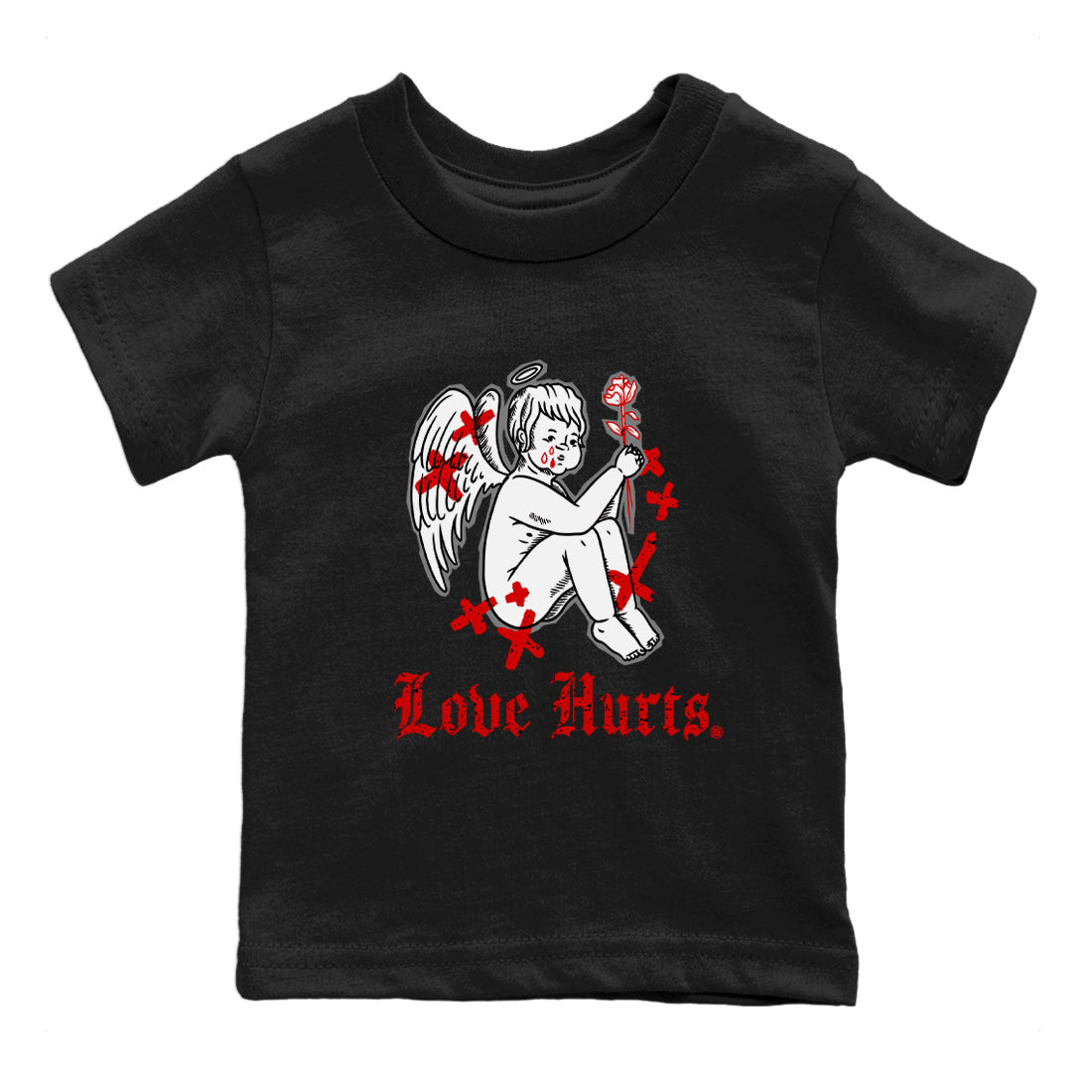 Love Hurts Kids Tops - Air Jordan 4 Red Cement