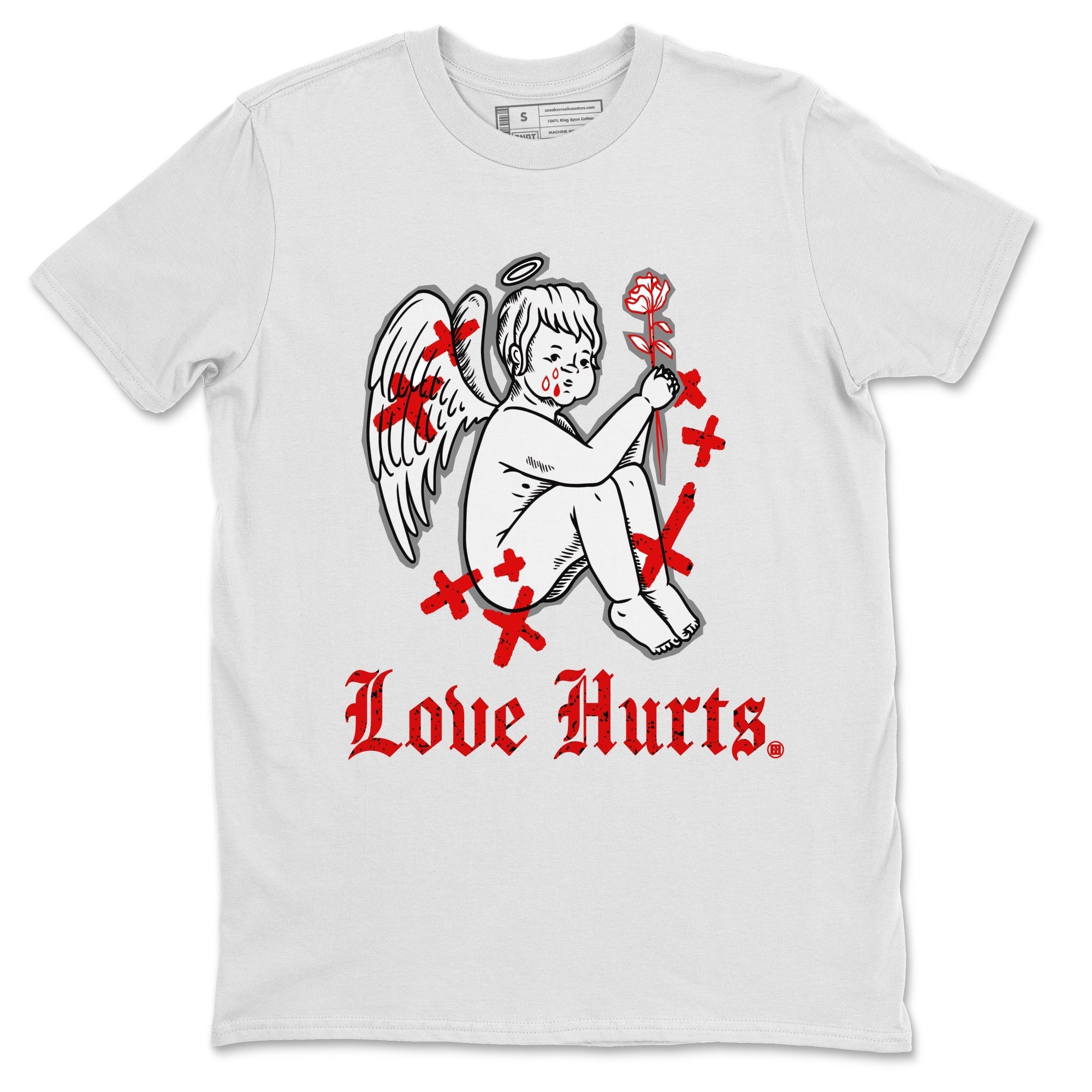 Love Hurts Unisex Tops - Air Jordan 4 Red Cement
