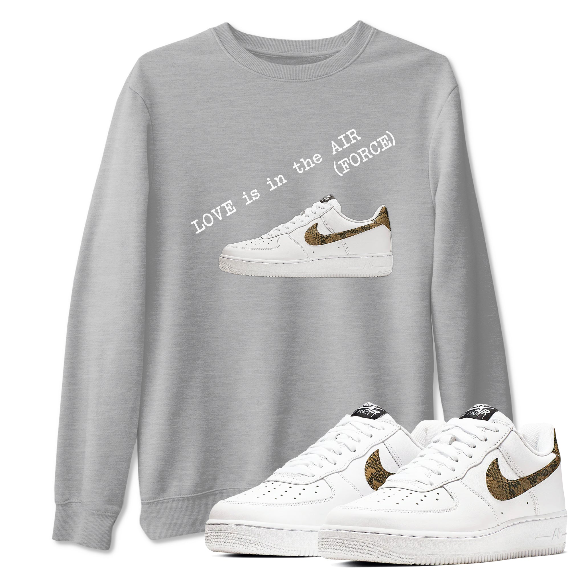 Love In The Air snkmatch Tees - Air Force 1 Ivory Snake