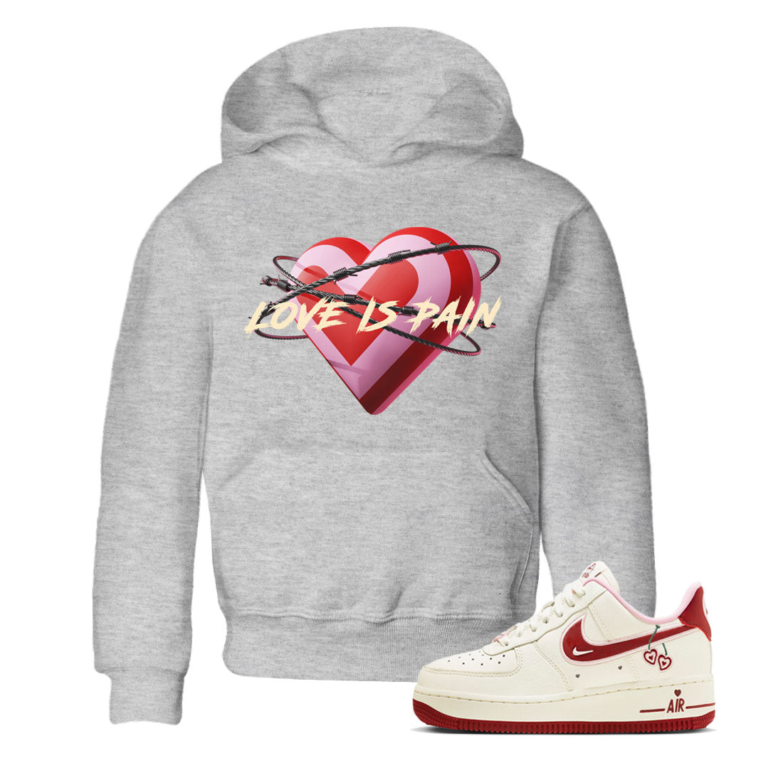 Love Is Pain Kids Tops - Air Force 1 Valentines Day
