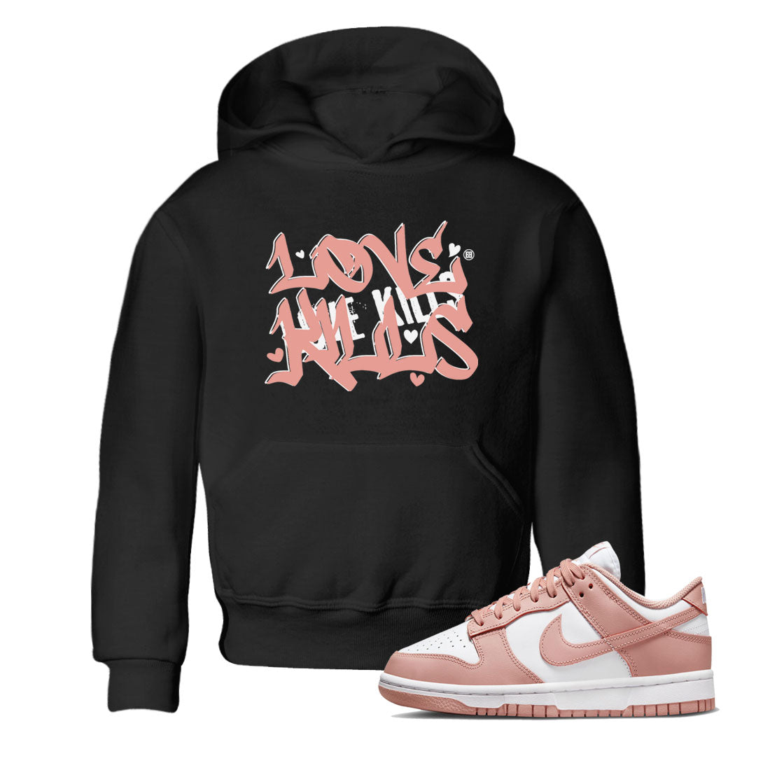 Love Kills snkmatch Tee Kids - Dunk Rose Whisper